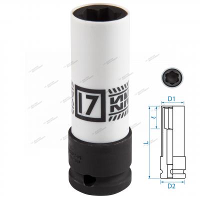 Головка для секретных болтов MB ударная 1/2"", 17 мм KING TONY 9BW4501