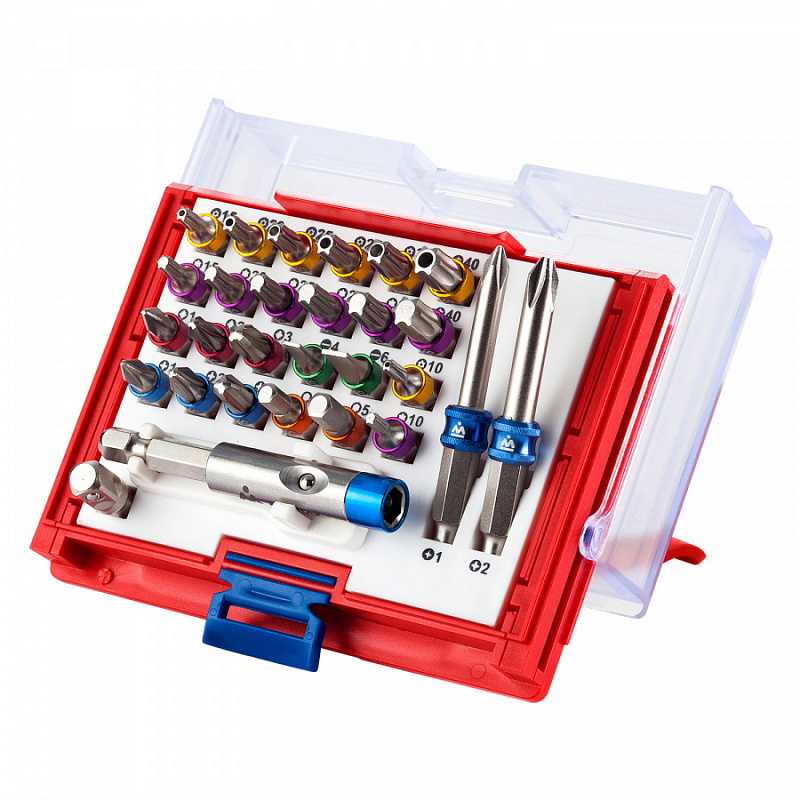 Набор вставок (бит) 1/4"", TORX, HEX, PZ, PH, SLOT, 28 предметов